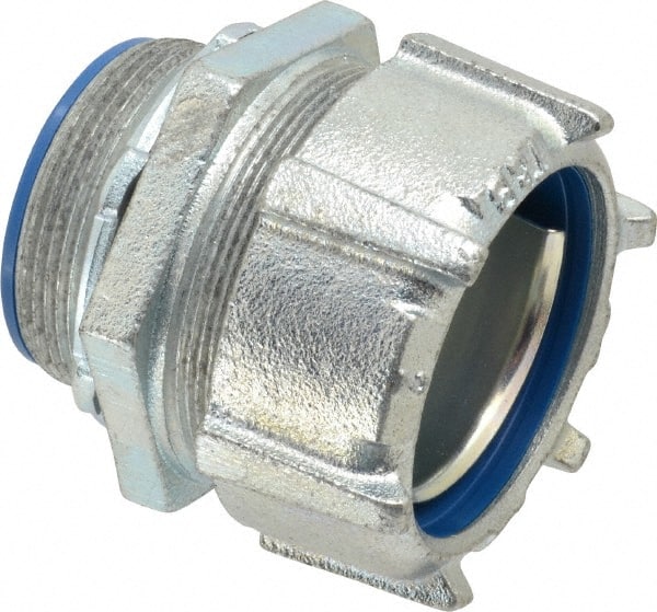 Thomas & Betts - 2" Trade, Steel Threaded Straight Liquidtight Conduit Connector - Insulated - Exact Tooling