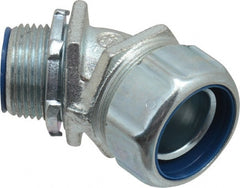 Thomas & Betts - 1" Trade, Malleable Iron Threaded Angled Liquidtight Conduit Connector - Insulated - Exact Tooling