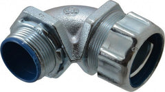 Thomas & Betts - 1-1/4" Trade, Malleable Iron Threaded Angled Liquidtight Conduit Connector - Insulated - Exact Tooling