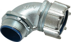 Thomas & Betts - 1-1/2" Trade, Malleable Iron Threaded Angled Liquidtight Conduit Connector - Insulated - Exact Tooling