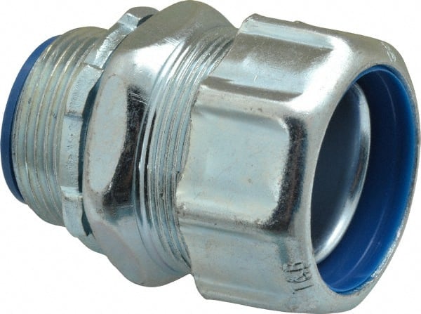 Thomas & Betts - 1-1/4" Trade, Steel Threaded Straight Liquidtight Conduit Connector - Noninsulated - Exact Tooling