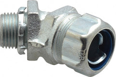 Thomas & Betts - 1/2" Trade, Malleable Iron Threaded Angled Liquidtight Conduit Connector - Noninsulated - Exact Tooling