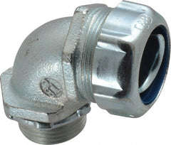 Thomas & Betts - 3/4" Trade, Malleable Iron Threaded Angled Liquidtight Conduit Connector - Noninsulated - Exact Tooling