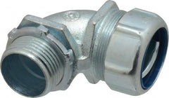 Thomas & Betts - 1" Trade, Malleable Iron Threaded Angled Liquidtight Conduit Connector - Noninsulated - Exact Tooling