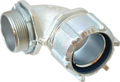 Thomas & Betts - 1-1/2" Trade, Malleable Iron Threaded Angled Liquidtight Conduit Connector - Noninsulated - Exact Tooling