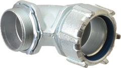 Thomas & Betts - 2" Trade, Malleable Iron Threaded Angled Liquidtight Conduit Connector - Noninsulated - Exact Tooling