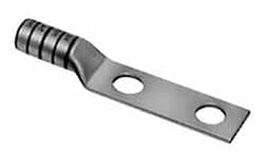 Thomas & Betts - 1 AWG Noninsulated Compression Connection Rectangle Ring Terminal - 5/16" Stud, 2.97" OAL x 0.67" Wide, Tin Plated Copper Contact - Exact Tooling