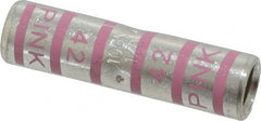 Thomas & Betts - 1/0 AWG Compatible, Noninsulated, Crimp-On Butt Splice Terminal - 2 Wire Entries, Copper Contacts, Tin Contact Plating, 2" OAL, Pink - Exact Tooling