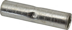 Thomas & Betts - 300mm Wire Size Compatible, Noninsulated, Crimp-On Butt Splice Terminal - 2 Wire Entries, Copper Contacts, Tin Contact Plating, 3-1/2" OAL, White - Exact Tooling
