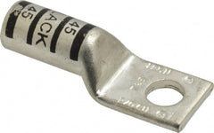 Thomas & Betts - 2/0 AWG Noninsulated Compression Connection Square Ring Terminal - 3/8" Stud, 2.28" OAL x 0.83" Wide, Tin Plated Copper Contact - Exact Tooling