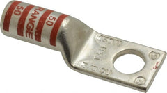 Thomas & Betts - 3/0 AWG Noninsulated Compression Connection Square Ring Terminal - 1/2" Stud, 2.7" OAL x 0.92" Wide, Tin Plated Copper Contact - Exact Tooling