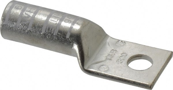 Thomas & Betts - 300 kcmil Wire Noninsulated Compression Connection Square Ring Terminal - 1/2" Stud, 3-1/2" OAL x 1-1/4" Wide, Tin Plated Copper Contact - Exact Tooling