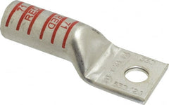 Thomas & Betts - 350 kcmil Wire Noninsulated Compression Connection Square Ring Terminal - 1/2" Stud, 3.68" OAL x 1.36" Wide, Tin Plated Copper Contact - Exact Tooling
