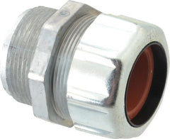 Thomas & Betts - 1 to 1-3/16" Cable Capacity, Liquidtight, Straight Strain Relief Cord Grip - 1-1/2 NPT Thread, 3-1/16" Long, Zinc - Exact Tooling