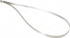 Thomas & Betts - 24" Long Black Stainless Steel Standard Cable Tie - 250 Lb Tensile Strength, 0.25mm Thick, 3" Max Bundle Diam - Exact Tooling