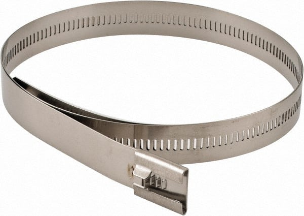 Thomas & Betts - 24" Long Black Stainless Steel Standard Cable Tie - 250 Lb Tensile Strength, 0.25mm Thick, 3" Max Bundle Diam - Exact Tooling