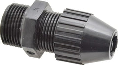 Thomas & Betts - 1/4 to 0.4" Cable Capacity, Liquidtight, Straight Strain Relief Cord Grip - 3/4 Thread, 2.7" Long, Nylon - Exact Tooling
