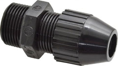 Thomas & Betts - 0.4 to 0.56" Cable Capacity, Liquidtight, Straight Strain Relief Cord Grip - 3/4 Thread, 2.7" Long, Nylon - Exact Tooling