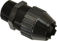 Thomas & Betts - 0.66 to 0.78" Cable Capacity, Liquidtight, Straight Strain Relief Cord Grip - 1 Thread, 3.3" Long, Nylon - Exact Tooling
