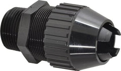 Thomas & Betts - 0.77 to 0.895" Cable Capacity, Liquidtight, Straight Strain Relief Cord Grip - 1 Thread, 3.3" Long, Nylon - Exact Tooling