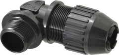 Thomas & Betts - 0.56 to 0.69" Cable Capacity, Liquidtight, Elbow Strain Relief Cord Grip - 3/4 Thread, Nylon - Exact Tooling