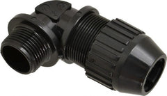 Thomas & Betts - 0.66 to 0.78" Cable Capacity, Liquidtight, Elbow Strain Relief Cord Grip - 3/4 Thread, Nylon - Exact Tooling