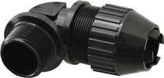 Thomas & Betts - 0.66 to 0.78" Cable Capacity, Liquidtight, Elbow Strain Relief Cord Grip - 1 Thread, 3-1/4" Long, Nylon - Exact Tooling