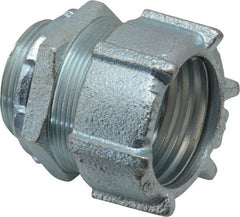 Thomas & Betts - 1-1/4" Trade, Malleable Iron Compression Straight Rigid/Intermediate (IMC) Conduit Connector - Noninsulated - Exact Tooling