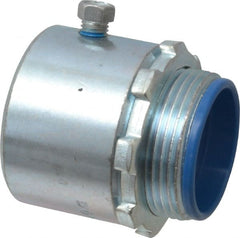 Thomas & Betts - 1-1/4" Trade, Steel Set Screw Straight Rigid/Intermediate (IMC) Conduit Connector - Insulated - Exact Tooling