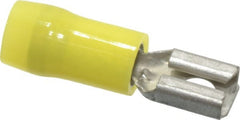 Thomas & Betts - 12 to 10 AWG, Nylon, Fully Insulated, Female Wire Disconnect - 1/4 Inch Wide Tab, Yellow, CSA Certified, RoHS Compliant, UL 94 V-2, UL File E66716, UL Listed - Exact Tooling