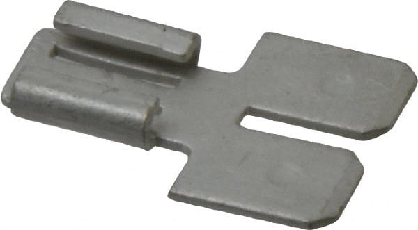 Thomas & Betts - 22 to 18 AWG, Noninsulated, Male Wire Disconnect - Silver, 1/4 Inch Wide Tab, RoHS Compliant, UL 94 V-0 - Exact Tooling