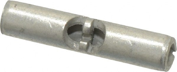 Thomas & Betts - 22 to 18 AWG Compatible, Noninsulated, Crimp-On Butt Splice Terminal - 2 Wire Entries, Copper Contacts, Tin Contact Plating, 0.62" OAL, Red - Exact Tooling