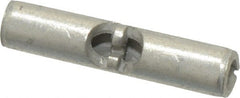 Thomas & Betts - 22 to 18 AWG Compatible, Noninsulated, Crimp-On Butt Splice Terminal - 2 Wire Entries, Copper Contacts, Tin Contact Plating, 0.62" OAL, Red - Exact Tooling
