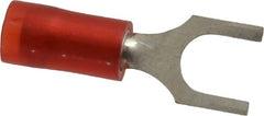 Thomas & Betts - #10 Stud, 22 to 16 AWG Compatible, Partially Insulated, Crimp Connection, Standard Fork Terminal - Exact Tooling