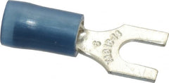 Thomas & Betts - #6 Stud, 18 to 14 AWG Compatible, Partially Insulated, Crimp Connection, Standard Fork Terminal - Exact Tooling