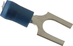 Thomas & Betts - 1/4" Stud, 18 to 14 AWG Compatible, Partially Insulated, Crimp Connection, Standard Fork Terminal - Exact Tooling