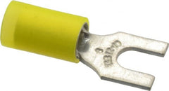 Thomas & Betts - #8 Stud, 12 to 10 AWG Compatible, Partially Insulated, Crimp Connection, Standard Fork Terminal - Exact Tooling