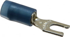 Thomas & Betts - #6 Stud, 18 to 14 AWG Compatible, Partially Insulated, Crimp Connection, Locking Fork Terminal - Exact Tooling