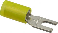 Thomas & Betts - #6 Stud, 12 to 10 AWG Compatible, Partially Insulated, Crimp Connection, Locking Fork Terminal - Exact Tooling
