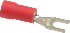 Thomas & Betts - #6 Stud, 22 to 16 AWG Compatible, Partially Insulated, Crimp Connection, Standard Fork Terminal - Exact Tooling