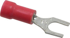 Thomas & Betts - #10 Stud, 22 to 16 AWG Compatible, Partially Insulated, Crimp Connection, Standard Fork Terminal - Exact Tooling