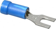 Thomas & Betts - #6 Stud, 18 to 14 AWG Compatible, Partially Insulated, Crimp Connection, Standard Fork Terminal - Exact Tooling