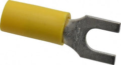 Thomas & Betts - #10 Stud, 12 to 10 AWG Compatible, Partially Insulated, Crimp Connection, Standard Fork Terminal - Exact Tooling