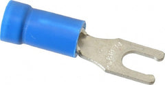 Thomas & Betts - #6 Stud, 18 to 14 AWG Compatible, Partially Insulated, Crimp Connection, Locking Fork Terminal - Exact Tooling