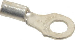Thomas & Betts - 18-14 AWG Noninsulated Crimp Connection D Shaped Ring Terminal - #8 Stud, 3/4" OAL x 0.31" Wide, Tin Plated Copper Contact - Exact Tooling