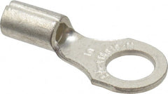 Thomas & Betts - 18-14 AWG Noninsulated Crimp Connection D Shaped Ring Terminal - #10 Stud, 3/4" OAL x 0.31" Wide, Tin Plated Copper Contact - Exact Tooling
