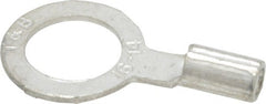 Thomas & Betts - 18-14 AWG Noninsulated Crimp Connection D Shaped Ring Terminal - 5/16" Stud, 0.93" OAL x 1/2" Wide, Tin Plated Copper Contact - Exact Tooling