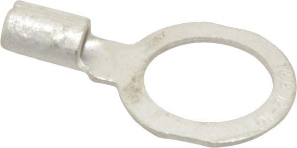 Thomas & Betts - 12-10 AWG Noninsulated Crimp Connection D Shaped Ring Terminal - 1/2" Stud, 1.21" OAL x 0.72" Wide, Tin Plated Copper Contact - Exact Tooling