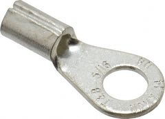 Thomas & Betts - 8 AWG Noninsulated Crimp Connection Circular Ring Terminal - 5/16" Stud, 1.32" OAL x 0.59" Wide, Tin Plated Copper Contact - Exact Tooling