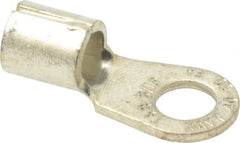 Thomas & Betts - 4 AWG Noninsulated Crimp Connection Circular Ring Terminal - 5/16" Stud, 1.35" OAL x 0.6" Wide, Tin Plated Copper Contact - Exact Tooling